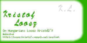 kristof loosz business card